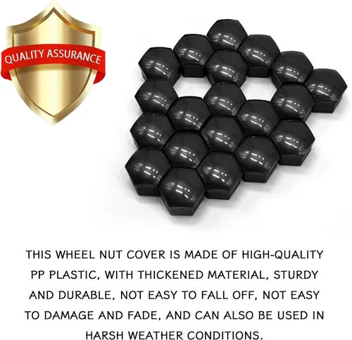 Vista 3 de 20 unidades de cubiertas para tuercas de rueda, cubiertas hexagonales de 17 mm para pernos de rueda, cubiertas para tuercas de neumáticos