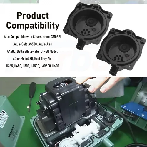 Vista 7 de Kit completo de reconstrucción de bomba de aire HP60/80 para aireadores Hiblow HP 80, HP 60, HP-80-0110, con interruptor blanco