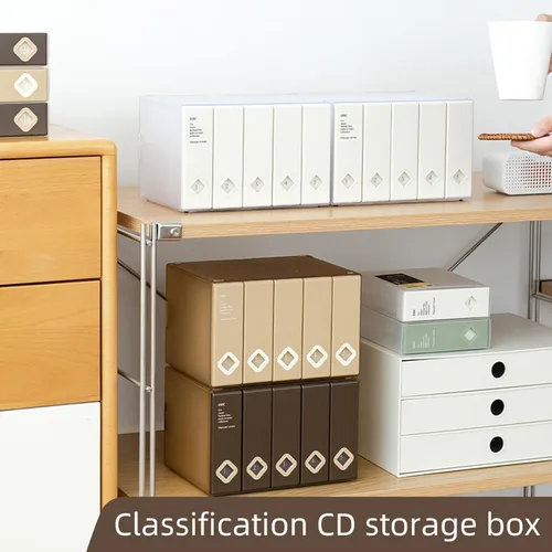 Vista 2 de Funda para CD, capacidad para 120 unidades, para CD/DVD, cartera, de plástico duro, para discos de DVD, carpeta de almacenamiento para automóvil