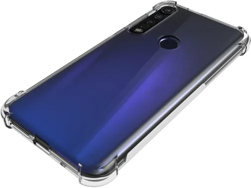 Vista 5 de USTIYA Funda para Moto G8 Plus Clear TPU Motorola G8+Cuatro Esquinas Cubierta Protectora Transparente Suave Funda