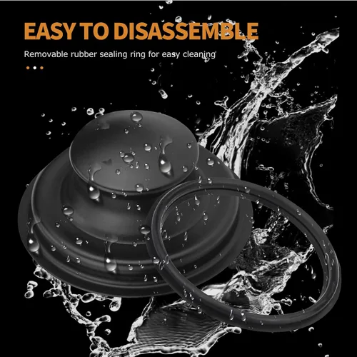Vista 3 de UIInosoo - Brida de eliminación de basura negra, acero inoxidable 304, color negro mate, kit de repuesto universal para fregadero de cocina de 3 1/2