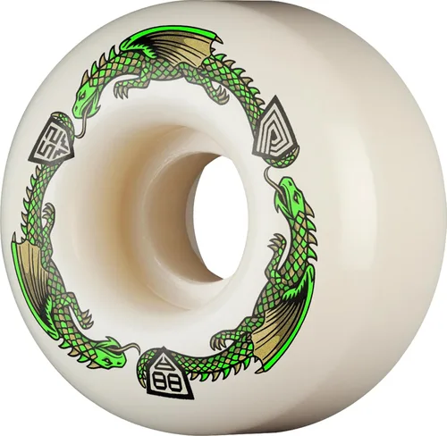 Vista 18 de Ruedas de patineta Powell Peralta Dragon Formula 88A, A2, 54mm x 39mm
