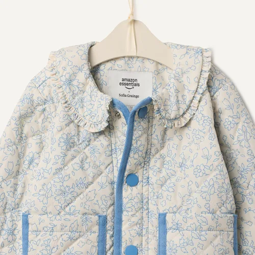 Vista 4 de Tienda Essentials x Sofia Grainge - Chaqueta de campo de peso medio con volantes