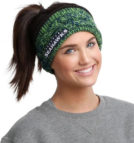 Vista 73 de FOCO Diadema de moda para mujer con logotipo de equipo de la NFL Gradiente impreso.
