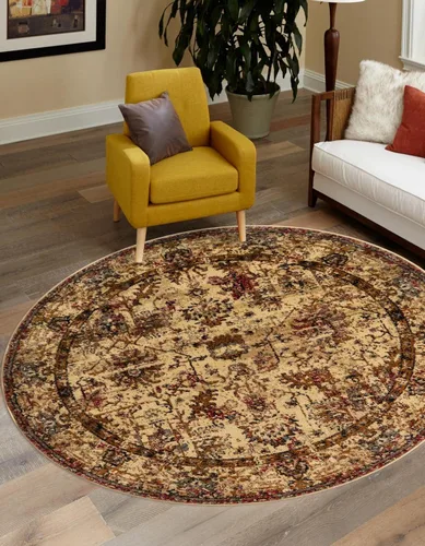 Vista 12 de Unique Loom Saturn Collection - Alfombra rectangular de iones (2 pies 2 pulgadas x 3 pies 1 pulgada, color beige crema/negro)
