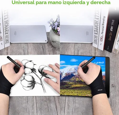 Vista 6 de OTraki 4 Pack Artist Drawing Gloves for Digital Tablet Paper Sketching