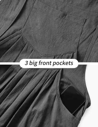 Vista 6 de Gihuo Overol holgado de moda para mujer, overol con peto de pierna ancha