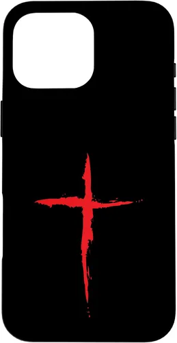 Vista 19 de Funda con Crucifijo de Símbolo Religioso de la Cruz Roja Sangre para iPhone 16