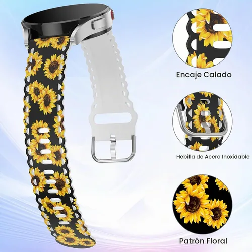 Vista 3 de Compatible con Correa de Samsung Galaxy Watch 7/6/5/4 de 40mm 44mm/Classic de 43mm 47mm 42mm 46mm/Pro de 45mm/Active 2/Watch 3 de 41mm, Correa