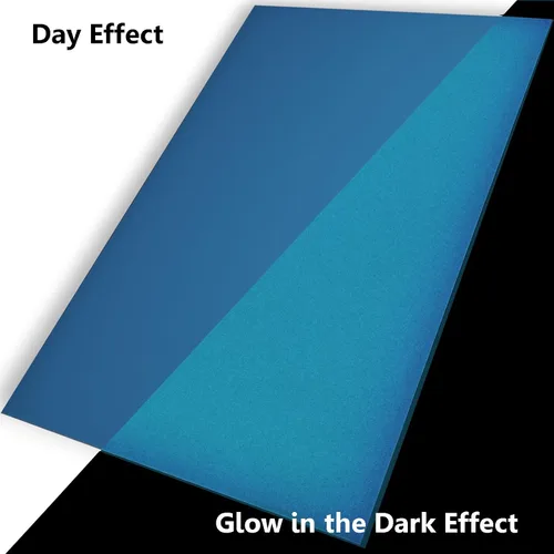 Vista 4 de TOEPODO Paquete de 2 hojas de acrílico fundido de neón fluorescente de 1/8 de pulgada, paneles de plexiglás de neón fluorescente que brillan