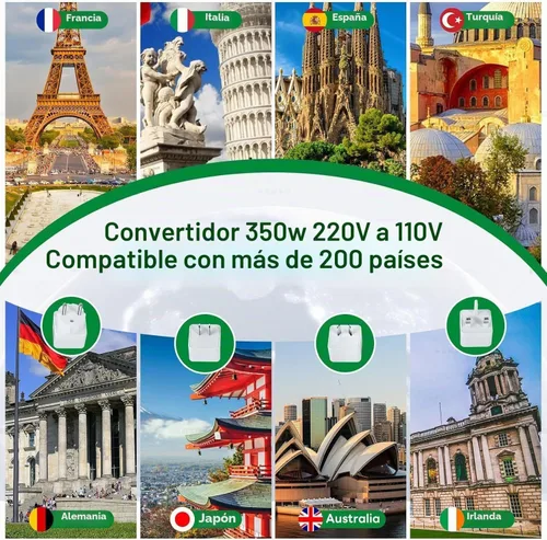 Vista 5 de Convertidor de voltaje de EE. UU. a Europa para rizadores y alisadores de cabello, PD 65 W convertidor de potencia de carga en ayuno para adaptador
