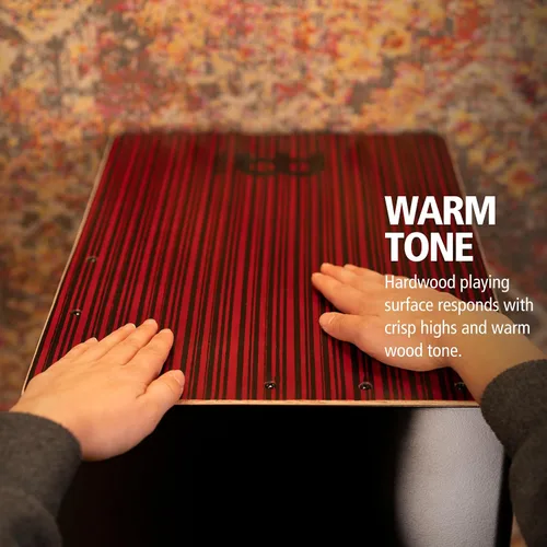 Vista 4 de Cajón de Bajo Backbeat Jumbo con Orificio de Sonido Portado y Bordones — NO FABRICADO EN CHINA — Para Música Acústica, Toca con Tus Manos, GARANTÍA