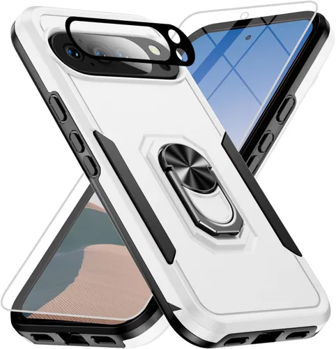 Vista 8 de Funda para Google Pixel 9 Pro XL [protección contra caídas de grado militar de 15 pies] con protector de pantalla y protector de lente, resistente a