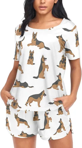 Vista 4 de vvfelixl Conjunto de pijama para mujer, ropa de dormir de Cocker Spaniel Americano, para mujer, talla S