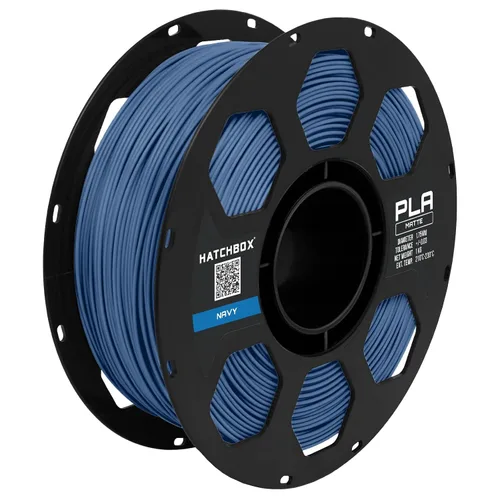 Vista 7 de HATCHBOX Filamento para impresora 3D PLA mate, precisión dimensional +/- 0.03 mm, carrete de 1 kg, 1.75 mm, gris ceniza