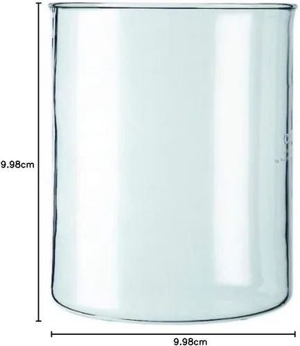 Vista 7 de Vidrio de repuesto para prensa francesa Bodum sin boquilla, 4 tazas, 0.5 L, 17 onzas.