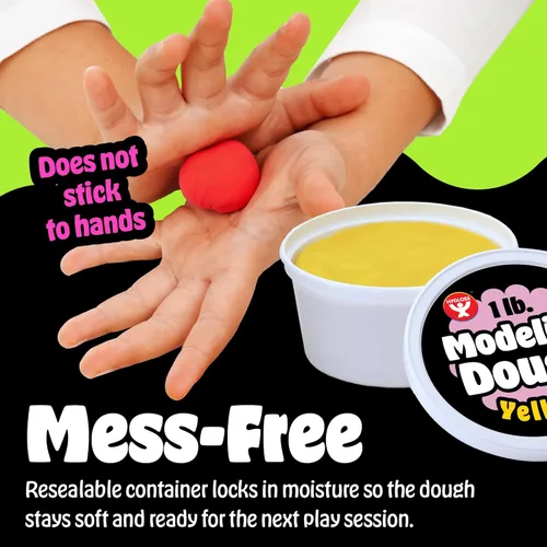 Vista 3 de Hygloss Masa de Modelado para Jugar para Niños – Masa Sensorial Segura y No Tóxica para Artes y Manualidades – Tubo de 1 lb – Arcilla de Jugar
