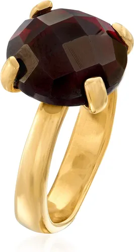 Vista 3 de Ross-Simons Anillo granate de 5.75 quilates en oro de 18 quilates sobre plata esterlina