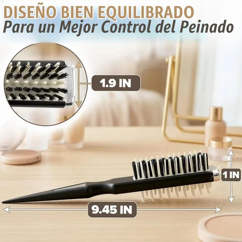 Vista 2 de Cepillo definidor de rizos – Peine de rizos que define con cepillo de doble cara para volumen y peinado con menos tirones – Diseñado para peinar