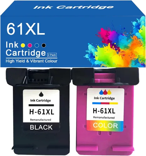 Vista 9 de 61XL 61 - Cartuchos de tinta compatibles con HP 61XL 61 cartuchos de tinta de alto rendimiento para impresoras HP DeskJet 2620 1000 1050 2000 2050
