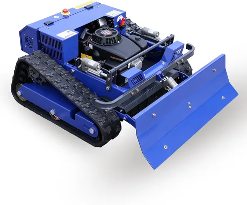 Vista 8 de Cortacésped con control remoto, cortacésped de oruga híbrido de aceite-electricidad 4WD, altura de corte de 2.8-15 cm, cortacésped profesional