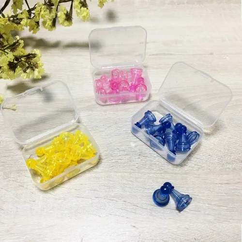 Vista 6 de 18 unidades (3 tamaños), caja rectangular de plástico transparente con tapa para artículos, píldoras, hierbas, productos para bebés, cuentas, joyas