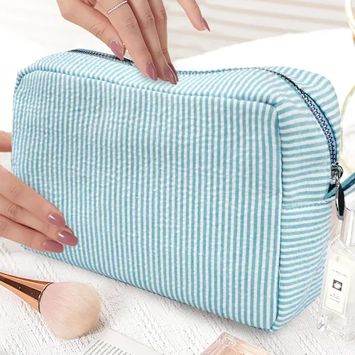 Vista 5 de Bolsa de maquillaje GFU para mujeres, linda bolsa de cosméticos, bolsa ligera de aseo y maquillaje, gran bolsa organizadora de almacenamiento