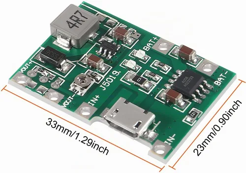 Vista 4 de 10 unids 18650 18650 Li-ion cargador de batería módulo 2A USB TP4056 ajustable Boost Módulo DC-DC 3.7V a 5V 9V 12V Step Up Boost Módulo DIY Kit