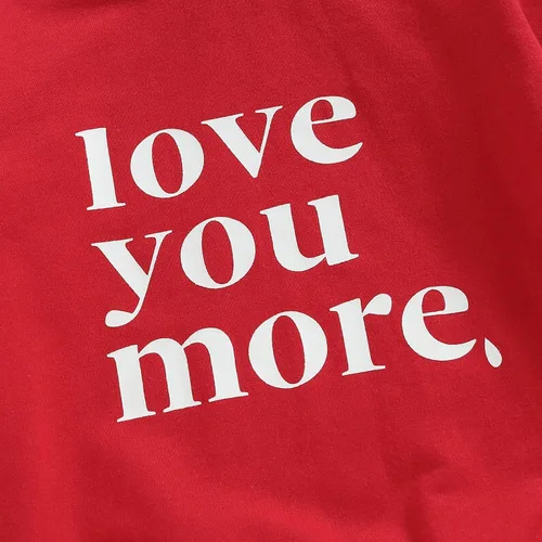 Vista 217 de Traje de San Valentín para bebé, niña, niño, traje de San Valentín, sudadera de manga larga con estampado de corazón