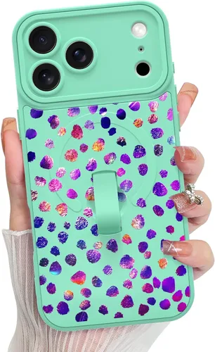 Vista 224 de KANGHAR Compatible con iPhone 17 Pro Case Spot Pattern - Negro Mancha rosada negra