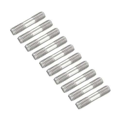 Vista 19 de METALLIXITY Tornillos de doble extremo (rosca M3, 0.787 in de longitud), 20 unidades, acero inoxidable 304, pernos de varilla roscados dobles