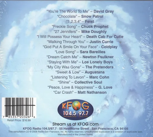 Vista 2 de KFOG Live From The Archives 15 - OUT-OF-PRINT from 2008 featuring Rare Live Performances Unavailable Anywhere Else - 17 Tracks : 1. David Gray