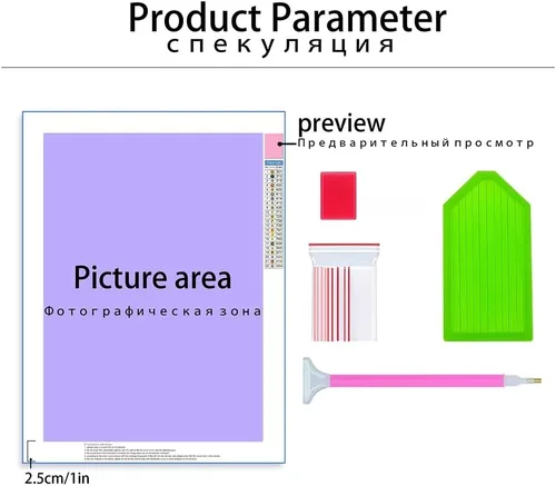 Vista 6 de ZHANGBIN Kits de pintura de diamantes 5D para adultos y niños, BTS, kits de bordado de diamantes de imitación de punto de cruz, fotos de diamantes