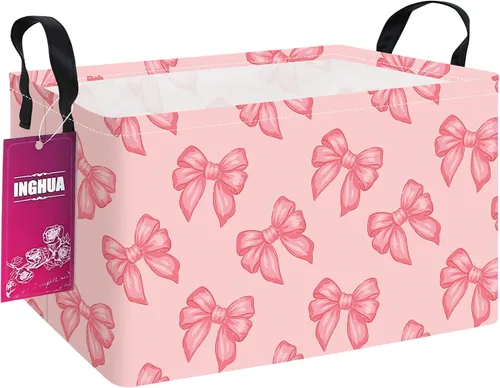 Vista 12 de Cesta de almacenamiento rectangular de tela con organizador de tela para juguetes, libros, ropa, regalos, mascotas - Perfecta para el hogar Rec