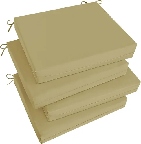 Vista 51 de Basic Beyond Juego de 4 cojines para sillas de exterior, cojines de exterior para muebles de patio, cojines resistentes al agua para sillas de patio