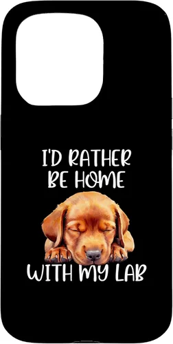 Vista 13 de Funda para iPhone 11 Pro Max Fox Red Lab Mom Dad I'd Rather Be Home Labrador Retriever