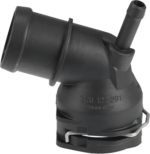 Vista 3 de X AUTOHAUX Conector de manguera de refrigerante superior del radiador 3C0122291D para Volkswagen Beetle Eos Golf Jetta Passat SportWagen