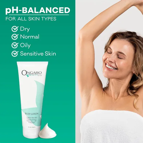 Vista 8 de Loción corporal orgánica, hidrata la piel seca, antiedad con fresco aroma limpio, fabricado con tecnología probiótica, células madre de manzana