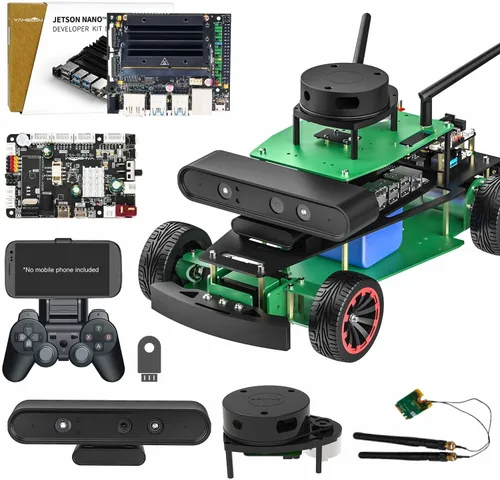 Vista 19 de Yahboom ROS2 Python Programación Robot Car con Jetson Nano Robot AI Voice Module, pantalla de 7 pulgadas, compatible con navegación SLAM Mapping Ult