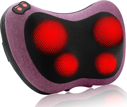 Vista 10 de Papillon - Masajeador de espalda con calor, almohada de masaje Shiatsu para cuello, hombros, pies y espalda baja, alivio del dolor de tejido