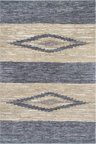 Vista 3 de nuLOOM Farren Alfombra de piel de diamante tejida a mano, 9x12, gris