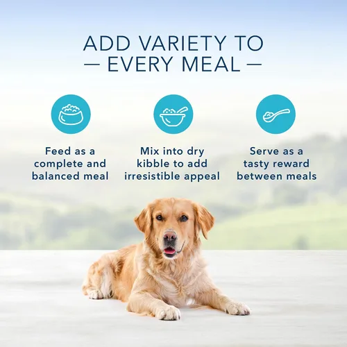 Vista 4 de Blue Buffalo Homestyle Recipe - Alimento húmedo natural para perros adultos, paquete variado de pollo y carne de res, lata de 12.5 onzas