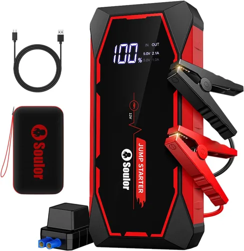 Vista 9 de Jump Starter 7000A Paquete de baterías de arranque de coche 7000A con bolsa de almacenamiento