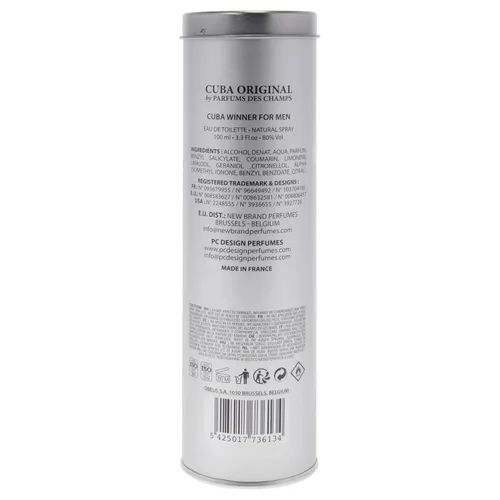 Vista 4 de Cuba Winner Eau de Toilette en espray para hombre, multicolor, 3.3 onzas, 3.4 fl oz