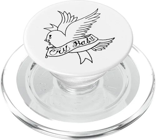 Vista 8 de Cry Baby Estético Tatuaje Crybaby Bird PopSockets Swappable PopGrip