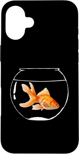 Vista 22 de iPhone 16 Goldfish Bowl Fish Fantail Goldfish Estuche para acuario de agua dulce