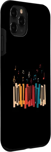 Vista 3 de iPhone 11 Pro Notas de Música Teclado Colorido Piano Case