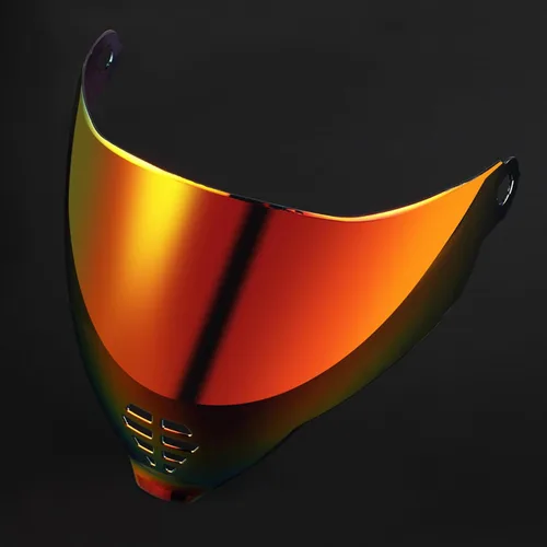 Vista 2 de Casco de motocicleta ICON Airflite con protección UV, lente de visera, protector solar, accesorios (Airflite Clear Revo Rojo Oro)