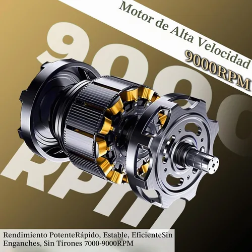 Vista 2 de VGR 003 - Cortapelos profesionales para hombre con juego de recortadora de podadora, color dorado 9000 RPM; 250min runtime; LED display; 6 comb