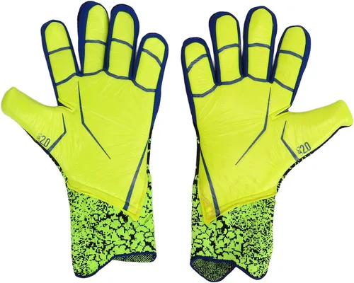 Vista 9 de Guantes de portero de fútbol, látex grueso antideslizante y transpirable, guantes de competición de entrenamiento de amortiguación premium